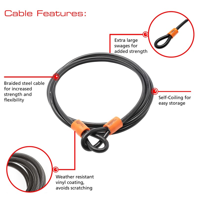 Burg-Wächter 825C 8mm x 2.5m Double Loop Vinyl Coated Multi-Stranded