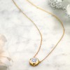 18K Yellow Gold Plated Silver Pendant with Chain Solitaire Necklace