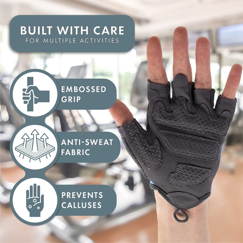 Actesso Workout Gloves for Exercise – Padded Training Gloves for