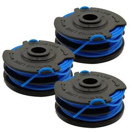 Kousika AC41RL3 & AC41RDLB Spool Compatible with Homelite UT41112 UT41121 UT41112B UT41113 UT41120 UT41122 and AC41HCA Cap Cover, Replacement Spool Autofeed Dual line 27ft 0.065" 3Pack(3 Spools)
