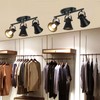KEESFU 3-Light Track Lighting Kit,Black Semi Flush Mount Ceiling Light