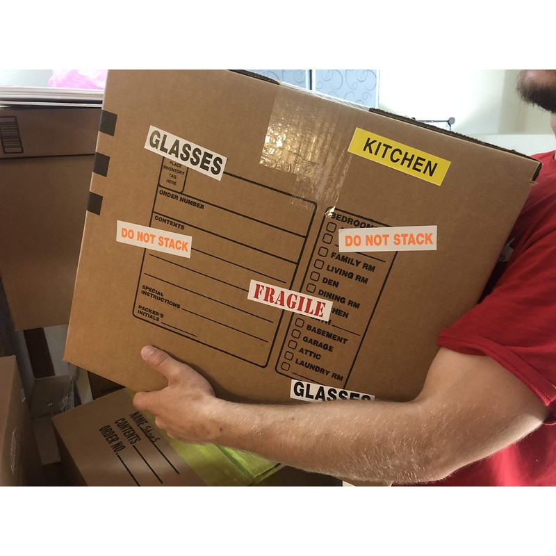 Moving Labels for Boxes Color Coded Moving Stickers (260)