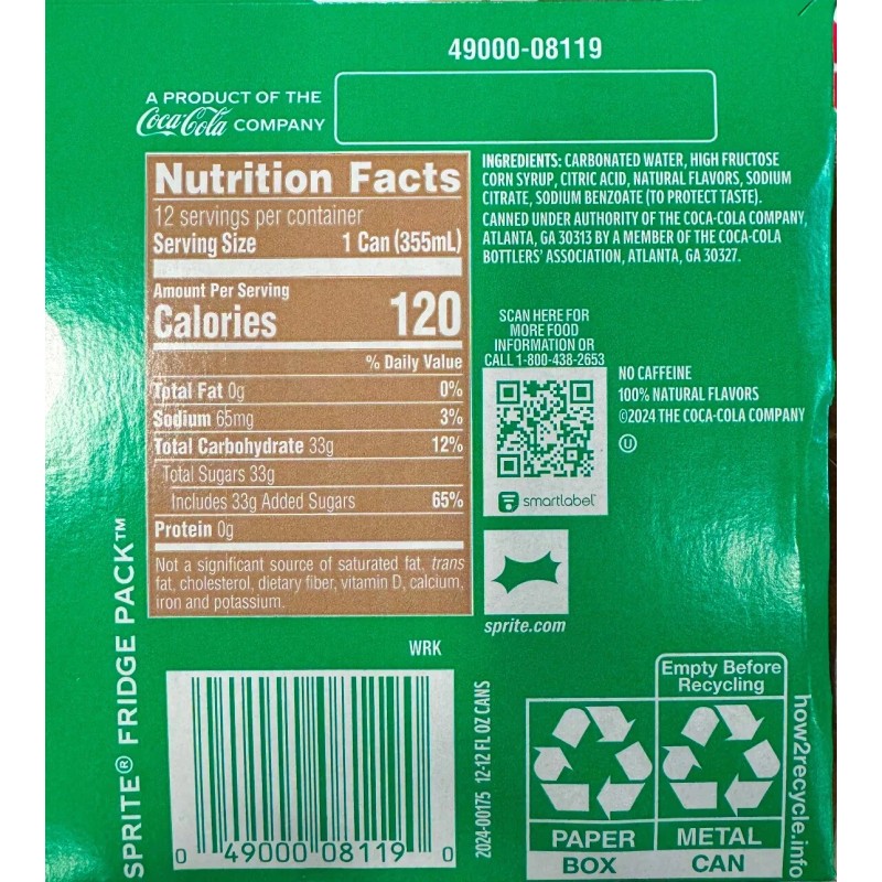 Sprite Vanilla Frosting Sprite , Limited Edition 12 Pack