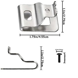 18 PCS Belt Clips Belt Hook Clip Drill Clips Stainless Steel Hook Replacement Electric Drill Belts Buckle Tool Holder Waist Buckle Installation Hanger Accessories for Drills Tools