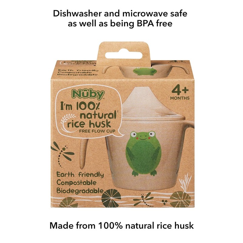 Nuby Rice Husk Two-Handle Training Cup - Eco-Friendly Cup -
