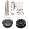 Unifizz 2PCS Car Quick Latch Hood Pins Universal 2.44" Diameter