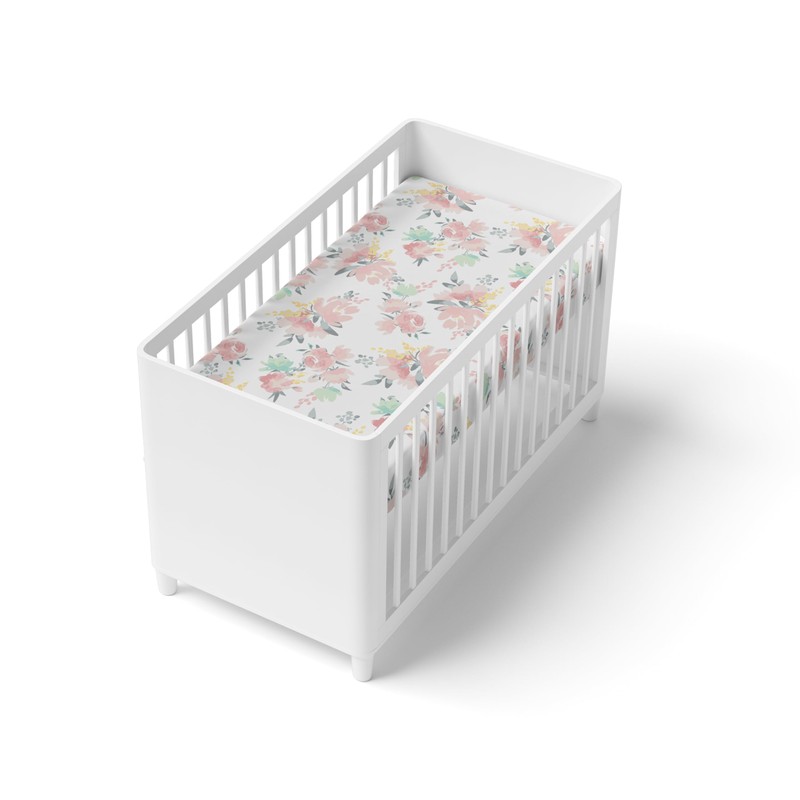 Kushies Baby 100% Breathable Cotton Percale Baby Crib Sheet, Fully