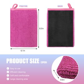 BWBWND 2 PCS Clay Mitt, Scratch-Free Microfiber Clay Towel Mitt for Car Detailing & Polishing, Auto Detailing Bar Glove Washing Mitts for Paint Glass Wheels, Car Accessories (Purple)