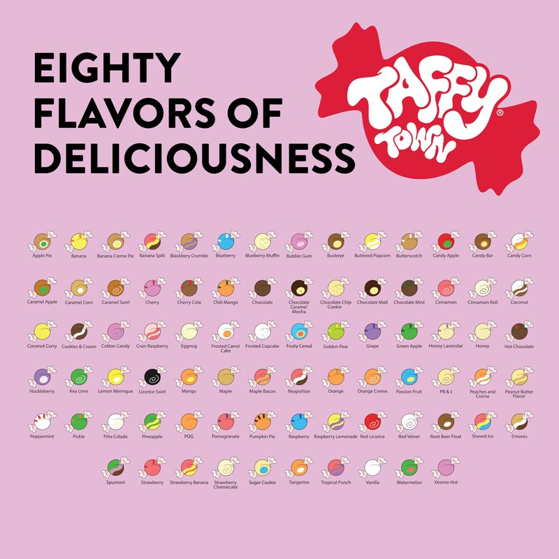 Taffy Town Saltwater Taffy, Bubble Gum, 2.5Lb