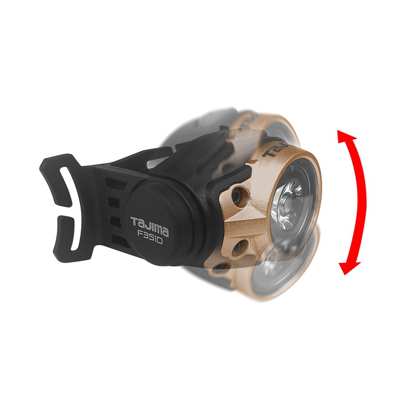 Tajima LE-F351D-G LED Headlight, Gold, Brightness Up to 350 lm