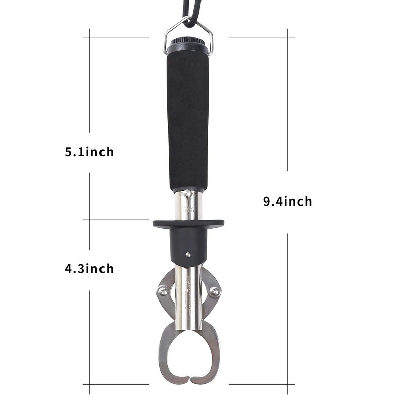 Entsport Fish Lip Gripper Fish Scales Professional Fish Holder Stainless