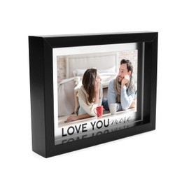 MIMOSA MOMENTS Black Love You More Picture frame, Boyfriend and Girlfriend Couples Romantic 4x6 Photos Display on Tabeltop, Desk
