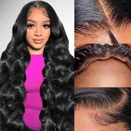 ZIYGBK 30 Inch 5x5 HD Lace Closure Wigs Human Hair Wear and Go Glueless Wigs Human Hair Pre Plucked Pre Cut 200% Density Body Wave Lace Front Wigs Human Hair for Black Women