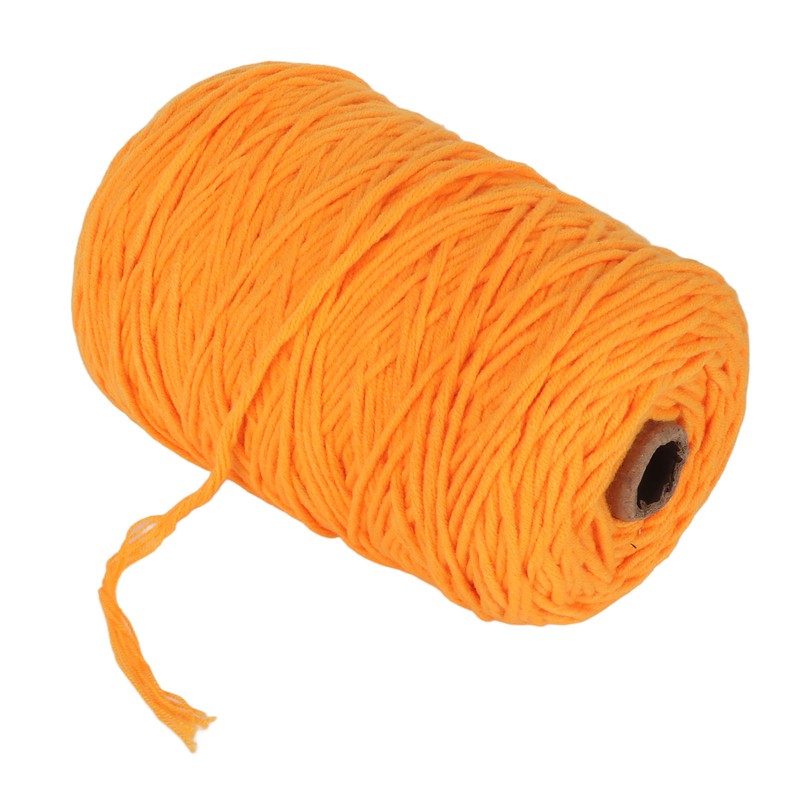 Tufting Yarn Orange 437yd Long 0.2in Wide Shrink Resistant Cotton