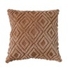 Bloomingville Cotton Throw Tufted Diamond Pattern, Brown Pillow