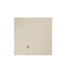 IB Laursen Fabric Napkin Tradition with Woven Heart Linen-Coloured Width
