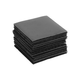 RATCHROLL 10 Pcs Universal Hook and Loop Tape Adhesive Back Double Sided Sticky-Back Home Office Phone Mount Adhesive Tape 1.97" x 1.97" Black