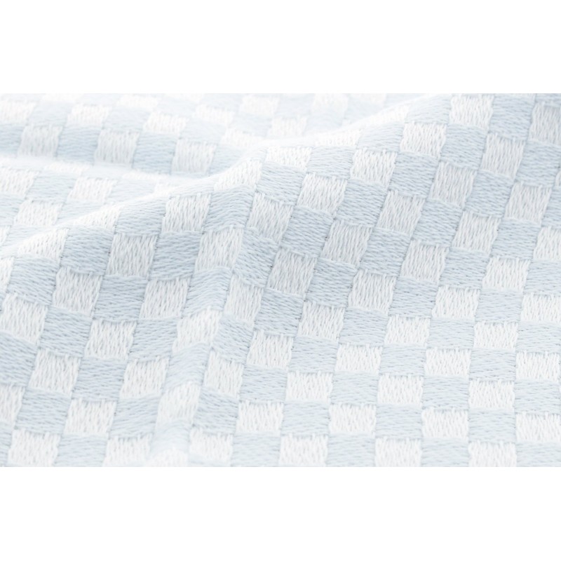 楠橋紋織 ハンカチタオル わた音 しゅす織り ブルー 約25×25cm 1-61157-86-B