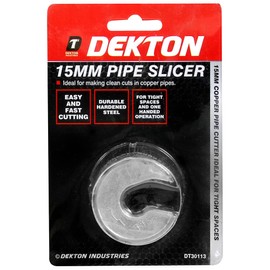 Dekton Pipe Slicer 15mm-Copper pipe cutter ideal for tight spaces| Easy and fast cutting| Durable hardened steel| For tight spaces and one handed operation| Ideal for making clean cuts in copper pipes