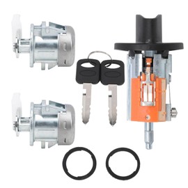 Ignition Switch Lock Cylinder 2Pcs Door Lock Cylinders with Keys LC6177 DL5885 X2 597638 fit for Ford fit for F150 1997-2003 Ford F250 F350 1997-2007 Excursion 2000-2005