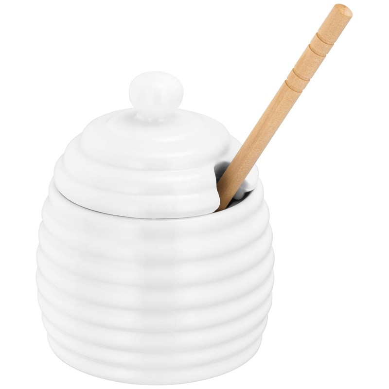 Judge Honey Drizzle Pot, 200 ml, Ceramic, White, 20 x