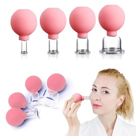 Face Massage Tool, 4 Counts/set Face Silicone Massage Tool, Vacuum Suction Massage Tool, Skincare Tools For Facial Beauty
