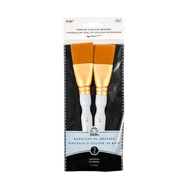 Plaid Enterprises, Inc. 50557E Plaid Taklon - Pinceles Planos, Dorado, 2 Piezas
