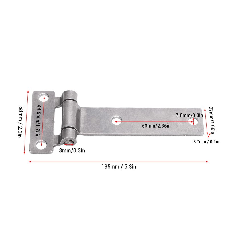 Cocoarm 316 Stainless Steel T-Hinge Marine Quality, Heavy Duty T-Band
