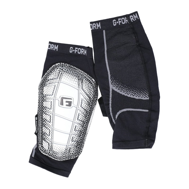 G-Form Pro-S Elite 2 Football Shin Guards, Black/Silver, Adult Medium