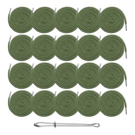 sourcing map 20pcs Drawstring Cords 51" Replacement Drawstring Hoodie String Sewing Tool with Easy Threader for Hoodie Sweatpants Jackets Pants Hats Coats Bags, Green