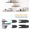 Glass Shelf Bracket, Duckbill Clip Shelf Bracket, 4PCS Adjustable Wood/Glass