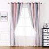 KAHEAUM Blackout Curtains for Living Room Bedroom Home Nursery Kids,2