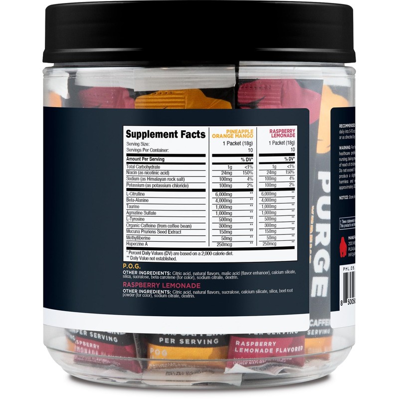 Primal Purge Xtreme Pre-Workout Variety Pack, Pineapple Orange Guava (POG)