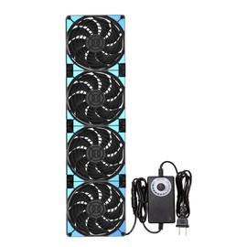 120mmx4 480mm Adjustable Computer PC Vent Fans 3-12V Speed Controller for Flexible Arrange Chicken Coop Rack Space Window Wall Cabinet Server Mining Rig Exhaust Cooling