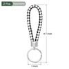 YOKIVE 2 Pcs Braided Leather Keychains, Home PU Keys Ring