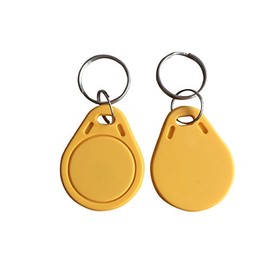 YARONGTECH M1 S50 Tag RFID ISO14443A Key Fobs 13.56MHz ABS IC NFC Tags For Access Control (pack of 100) (Yellow)
