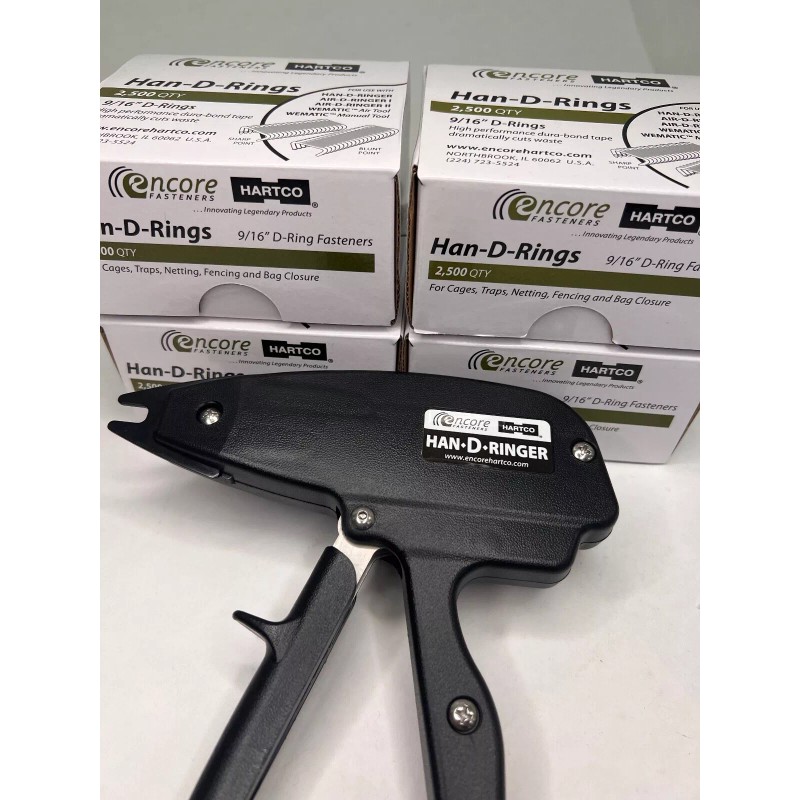 ENCORE HARTCO "D"-RING HOG RING TOOL AND 9/16" GALVANIZED SHARP