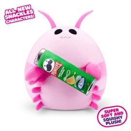 Snackles 77605B Pink Shrimp (Pringles, Sour Cream & Onion) Series 2, 20 cm Plush Toy, Small (20 cm)
