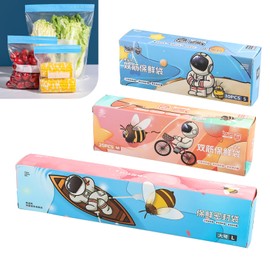 70 Pcs Freezer Bags, Zip Lock Bags, Food & Sandwich Bags, Seal Food Bags Reusable, Food Storage Freezer Bags, Snack Bag for Fruits,Meat,Grains,Vegetables,Candies, Transparent (S+M+L)