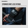 BEAR GRIP Weight Lifting Hooks, Non-Slip Rubberised Grips (Black)