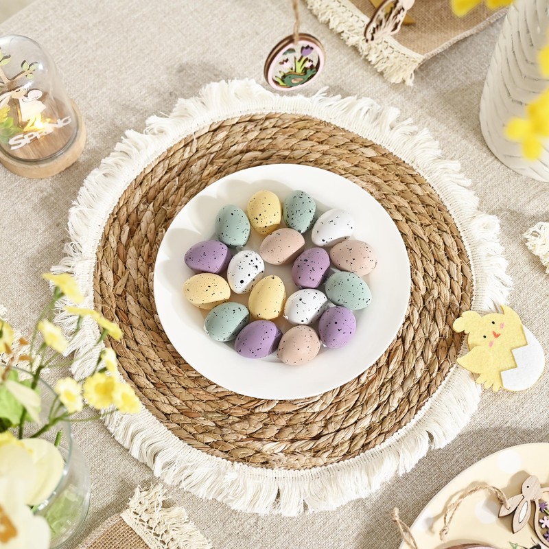 Valery Madelyn 18pcs Easter Egg Decoration Tree Ornaments Set, 4CM