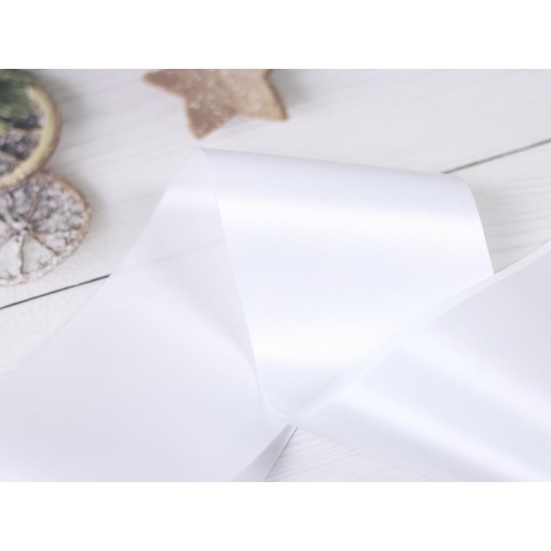 FENDOLE 6 Pack White Blank Sash,Plain Satin Sashes,Sashes for Pageants,DIY