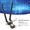 PCIe WiFi 6E Card 2.4G/5G/6Ghz Up to 2400Mbps Dual Antenna