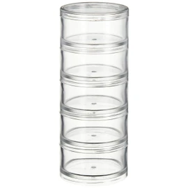 Meibo Round Case, M, 5 Tiers, Clear