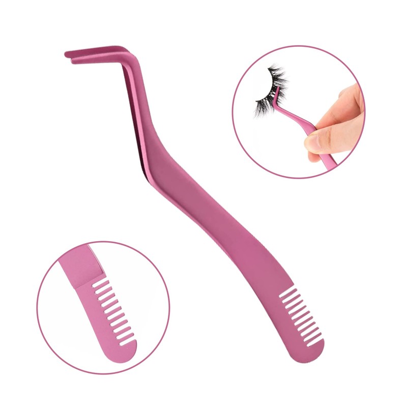 1pcs Eyelash Applicator,2 in 1 Eyelash Applicator Tool,Lash Tweezers Strip