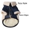 Vecomfy V-Collar Dog Coats for Medium Dogs Sweater Fleece Lining