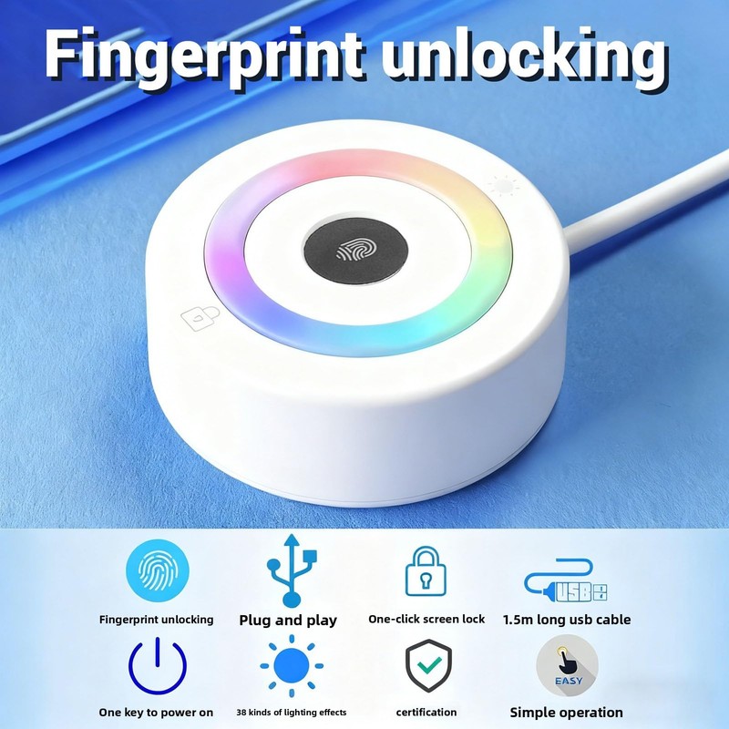 VBESTLIFE USB Fingerprint Scanner for Wins 10/11, Wins Hello Support,