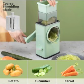 GAZIE Rotary Cheese Grater, Slicer Vegetable Cutter, Kitchen Accessories, Kitchen Mandoline Vegetable Slicer, Cheese Vegetable Slicer, Vegetable Chopper, Non-Slipable And Durable