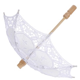 LIFKOME Lace Parasol Umbrella for Weddings Elegant Embroidered Design Lightweight and Portable Decorative Prop for Bridal Photos Tea Parties and Events