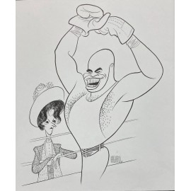 Al Hirschfeld "Great White Hope '70 - J Earl Jones" CUSTOM FRAMED ART Broadway